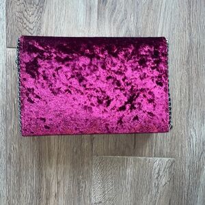 Velvet Crossbody Chain Purse